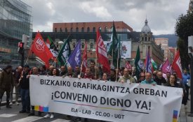 Forte adesão no quarto dia de greve das Artes Gráficas da Biscaia