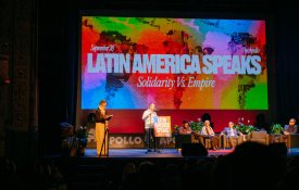  Em Harlem, no Apollo Theater, realizou-se um evento de solidariedade com Gaza