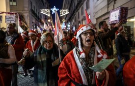 «Este Natal não é bom para todos!», marcha da União dos Sindicatos de Lisboa