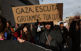 Solidariedade com a Palestina, após o brutal ataque israelita desta madrugada