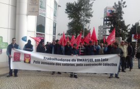 Trabalhadores da Amarsul e Valorsul em protesto