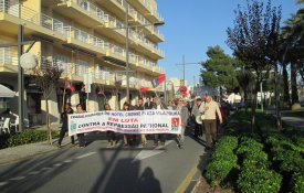 Protesto contra a repressão patronal em Vilamoura