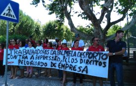 Trabalhadores da Palmela Desporto protestam e marcam greve