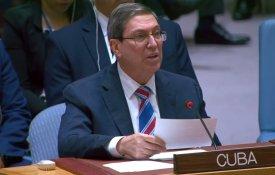 Bruno Rodríguez denunciou na ONU a escalada agressiva dos EUA
