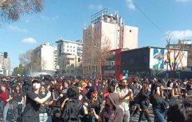 Trabalhadores e jovens chilenos protestaram contra o conclave da extrema-direita
