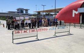 Protesto pelo direito ao estacionamento dos trabalhadores do Aeroporto