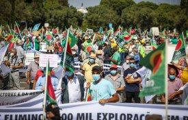 Agricultores protestaram em defesa da agricultura familiar e do mundo rural