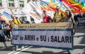 Milhares pela paz e contra o «rearmamento» nas ruas de Roma