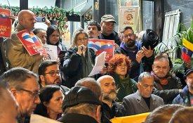 Manifestação em Compostela contra a agressão dos EUA à Venezuela