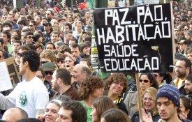 A paz, o pão, habitação, saúde, educação… só há justiça social a sério quando houver