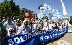 Protestos na Argentina no primeiro ano de Macri no poder