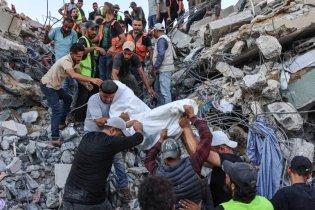 Faixa de Gaza edifício colapso
