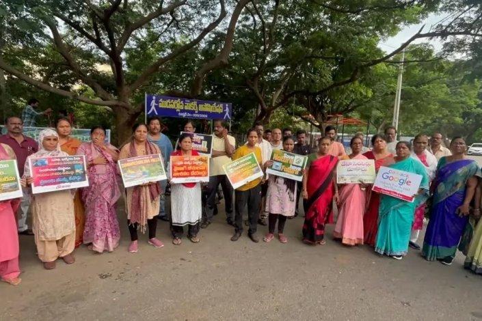 Índia Andra Pradexe Andhra Pradesh protesto centro de dados IA ambiente