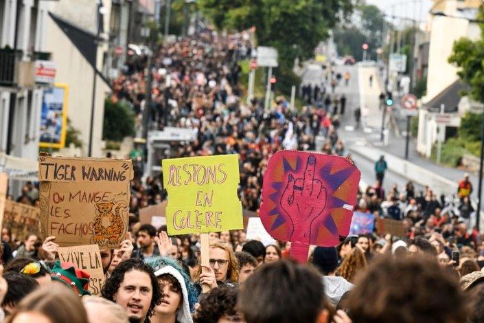 França manifestações Brest estudantes