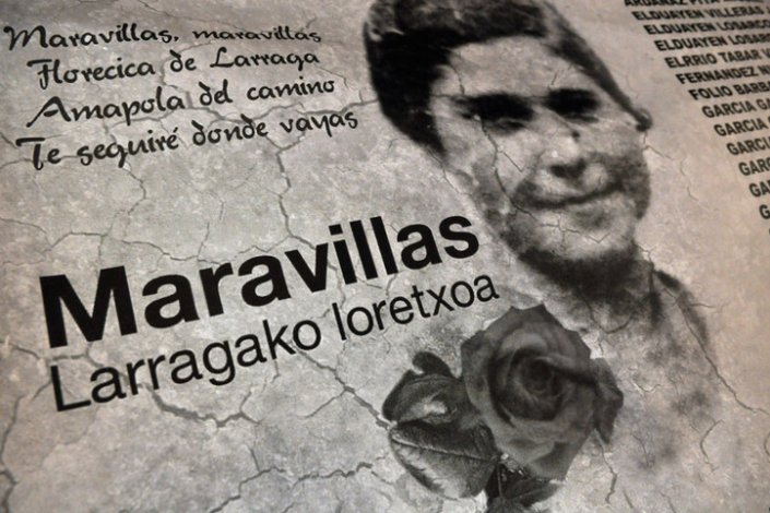 Imagem numa homenagem a Maravillas Lamberto, com a únicafotografia que restou dela 